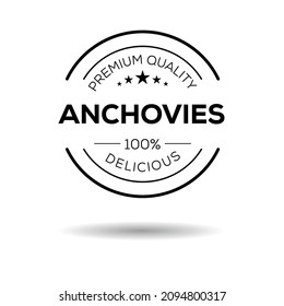 Creative (Anchovies) Logo, Anchovies  Sticker, Vector Illustration.