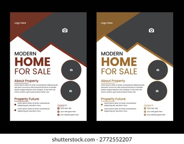 Creative ande unique stylish mordern real state flyer template design Real state flyer design template. Formal and unique design to take your business . Real state flyer template design a bundle of 2 templates of different colors