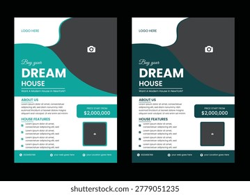Creative ande unique stylish mordern real state flyer template design modern template, and modern real state flyer design, perfect for creative professional business flyer 
