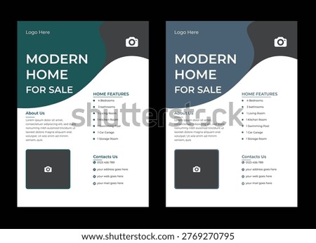 Creative ande unique stylish mordern real state flyer template design Real Estate Flyer Layout