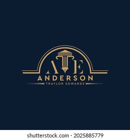 Creative Anderson Traylor Edwards logo vector template. The logo has been created by attached A T E.