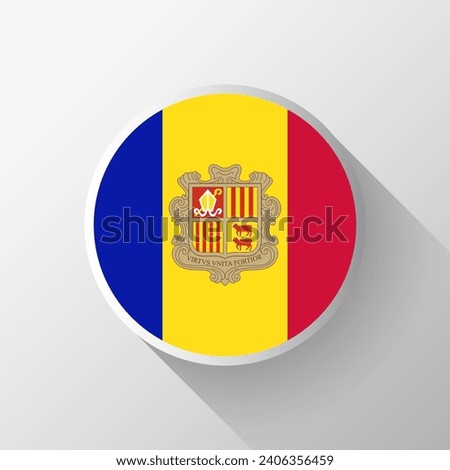 Creative Andorra Flag Circle Badge