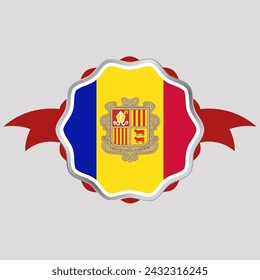 Creative Andorra Flag Sticker Emblem