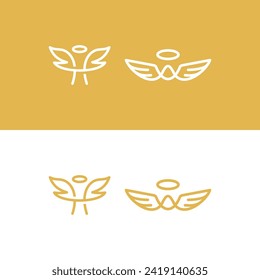 creative angel wing logo design