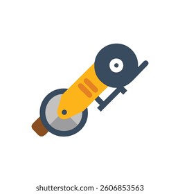 A creative angle grinder tool icon tailored for experts in the construction industry.