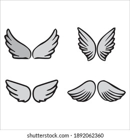 creative angle wings vector set collection