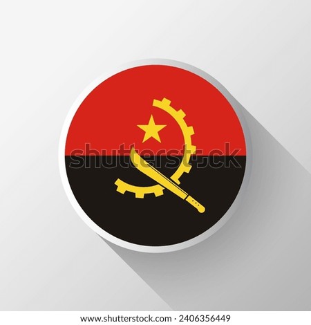 Creative Angola Flag Circle Badge