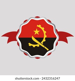 Creative Angola Flag Sticker Emblem