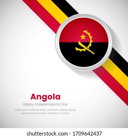 Creative angola national flag on circle. Independence day of Angola country with classic background