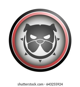 creative angry dog icon