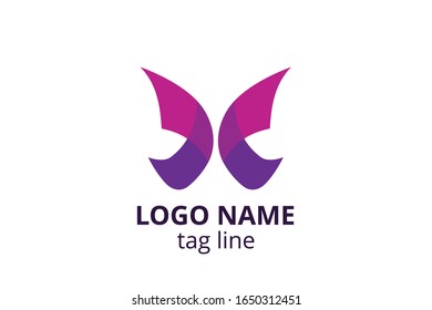 Creative animal icon fly butterfly sign design. Template logo for beauty business like spa skincare, fashion. Or any other modern corporate, consultant, investment, company.