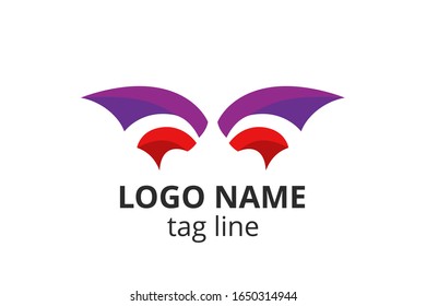 Creative animal icon fly butterfly sign design. Template logo for beauty business like spa skincare, fashion. Or any other modern corporate, consultant, investment, company.