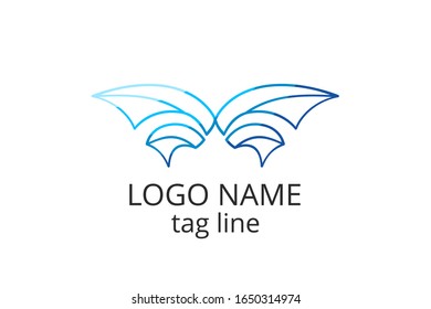 Creative animal icon fly butterfly sign design. Template logo for beauty business like spa skincare, fashion. Or any other modern corporate, consultant, investment, company.
