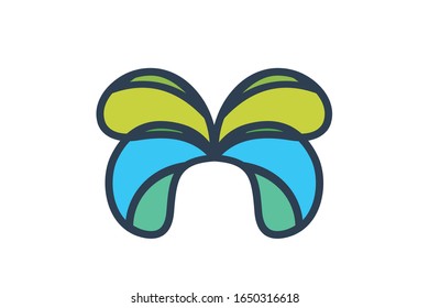 Creative animal icon fly butterfly sign design. Template logo for beauty business like spa skincare, fashion. Or any other modern corporate, consultant, investment, company.