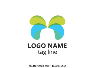 Creative animal icon fly butterfly sign design. Template logo for beauty business like spa skincare, fashion. Or any other modern corporate, consultant, investment, company.