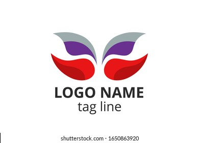 Creative animal icon fly butterfly sign design. Template logo for beauty business like spa skincare, fashion. Or any other modern corporate, consultant, investment, company.