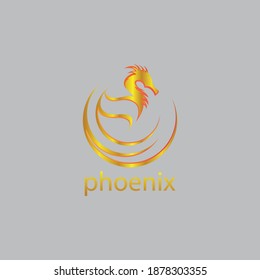 creative animal logo circle illustration with color dragon vector design sign symbol