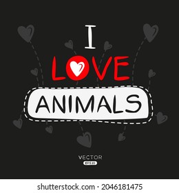 Creative animals lettering, Can be used for stickers and tags, T-shirts, invitations, vector illustration.