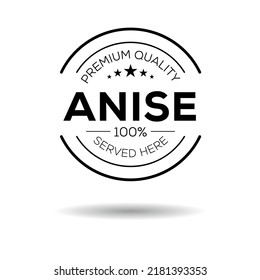 Creative (Anise) drink, Anise sticker, vector illustration.
