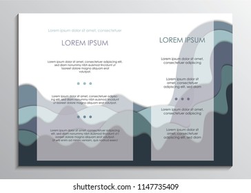 Creative annual report brochure flyer design template. Vector illustration