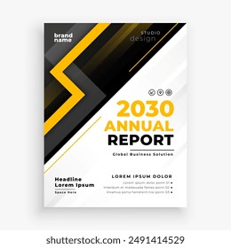 folleto corporativo de creative Annual Report para el Vector de impresión de páginas a4
