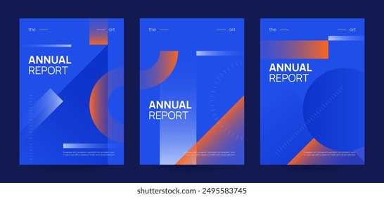Creative Annual Report covers design. Vector template.