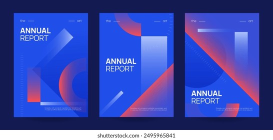 Creative Annual Report covers design. Vector template.