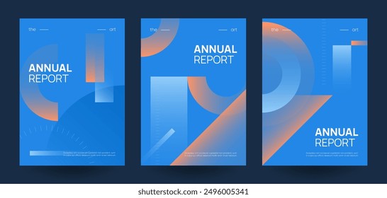 El Informe Anual Creativo cubre el diseño. Plantilla de Vector.