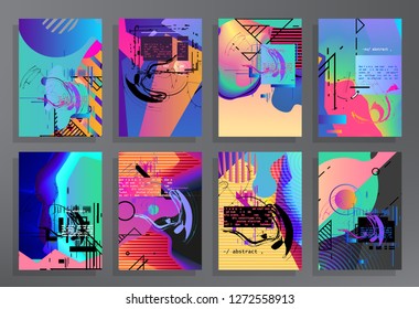 Creative annual report design vector collection. Report covers graphic design. Vector