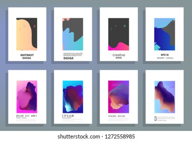Creative annual report design vector collection. Report covers graphic design. Vector
