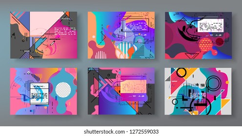 Creative annual report design vector collection. Report covers graphic design. Vector