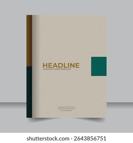 Creative Annual Summary Report Cover for Corporate Use, Modern and Stylish Company Report Book Cover Template

