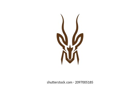 creative antelope head logo vector