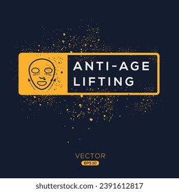 Icono creativo (Anti-Age Lifting), signo vector.