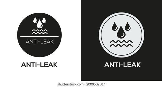 Kreatives (Anti-Leck) Symbol, Vektorzeichen.