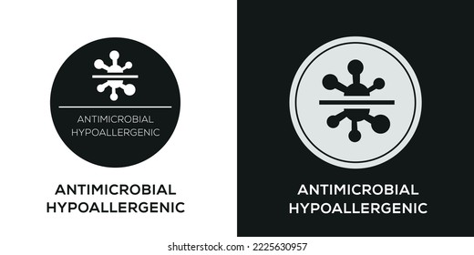 Kreatives (antimikrobiell hypoallergenes) Symbol, Vektorsymbol.
