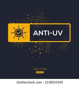 Kreatives (Anti-UV) Symbol, Vektorzeichen.