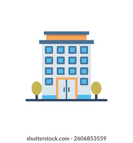 A creative apartment building icon, designed for urban architects and real estate professionals.