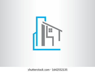 creative apartment house vector logo design concept