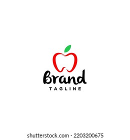 Creative Apple Dental Logo Design