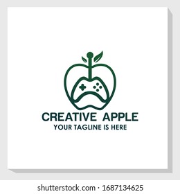 creativo símbolo de juegos de manzana icono plantilla vectorial, inspiración del logotipo de alimento natural