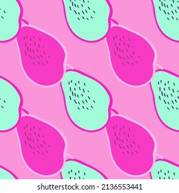 Creative apple seamless pattern in doodle style. Fruis wallpaper. Hand drawn botanical backdrop. Design for fabric, textile print, surface, wrapping, cover, greeting card. Vintage vector illustration