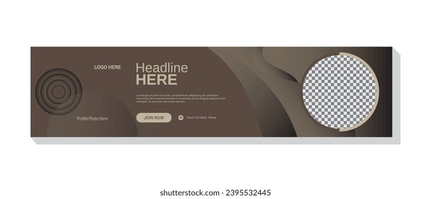 Creative approach to marketing social media cover design with image, logo, All information