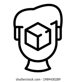 Kreatives Symbol. Rahmenkreative Vektorsymbol für Webdesign einzeln auf weißem Hintergrund