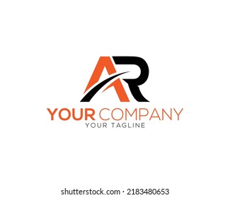 Creative AR Letter Logo Icon Design Concept Vector illustration.
