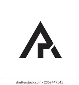 Creative AR or RA initial triangle shape modern unique logo design
