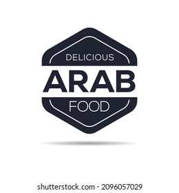 Creative (Arab food) logo, sticker, badge, label, vector illustration.