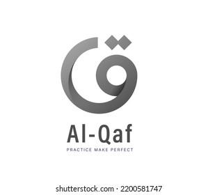 Creative Arabic calligraphy Letter Mean in English ( Q ) , Arabic logo Design ,Vector illustration design