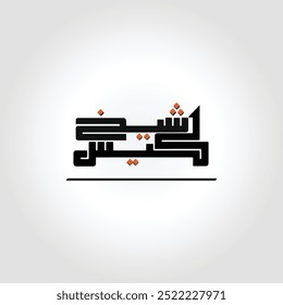 Creative arabic calligraphy logo for sheikh kayes name in arabic language