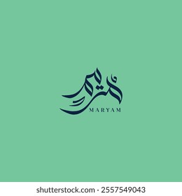 Creative Arabic Calligraphy Vector Logo Design Name Maryam
